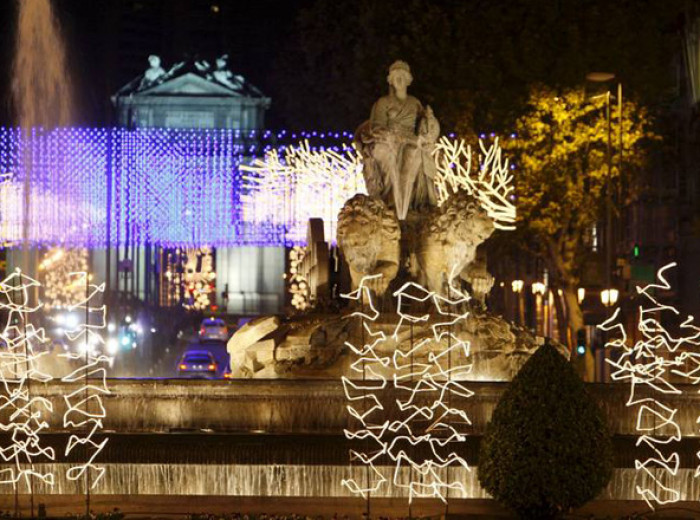 Iluminación navideña de Madrid, 2013.